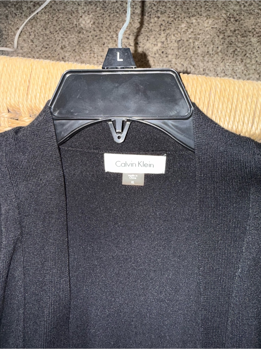 Calvin Klein Black Open-Front Women's Cropped Sweater - Picture 4 of 4